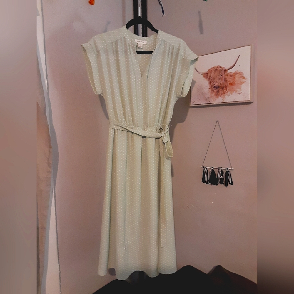 Monteau mid-century modern dress 1970s casual wear vintage